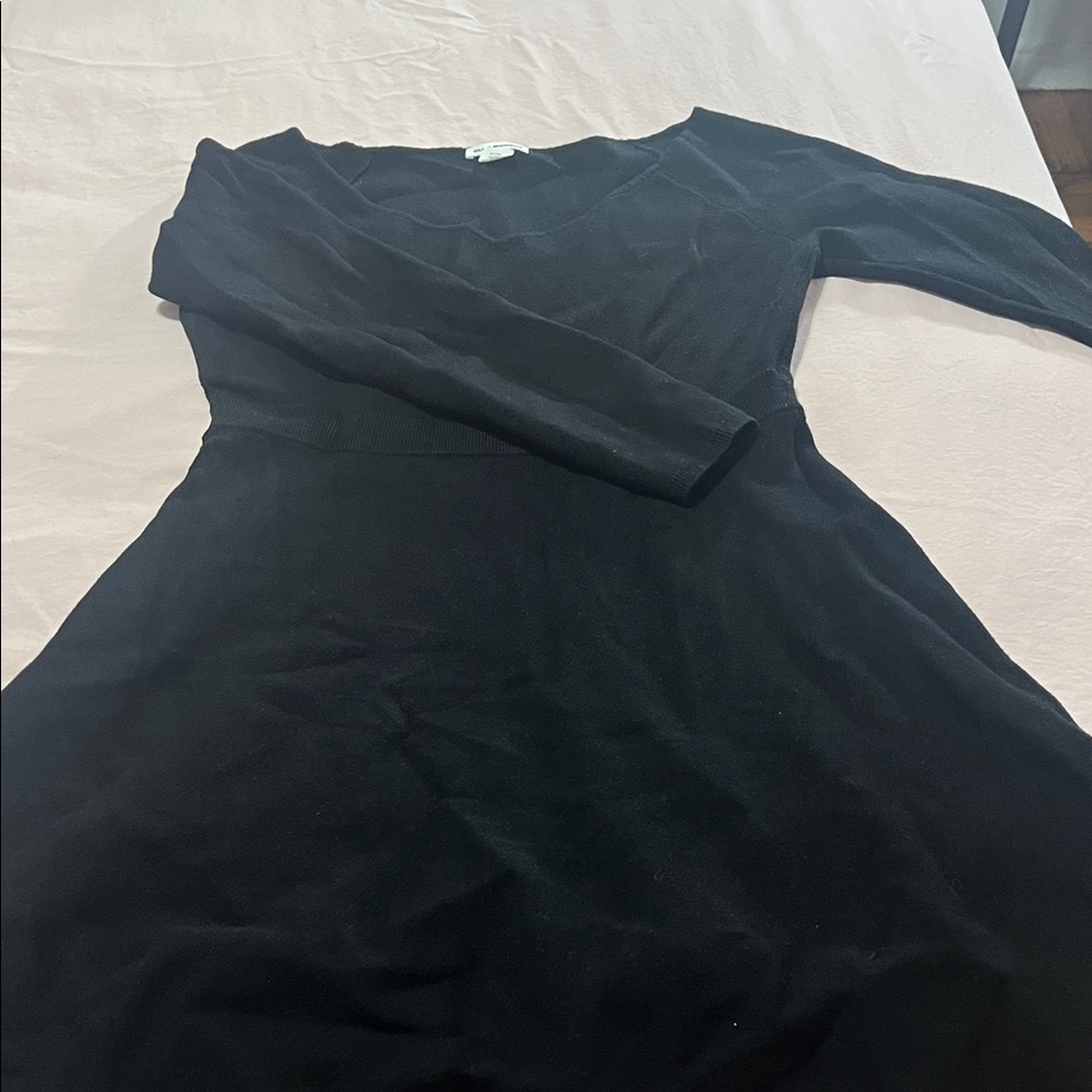 Club Monaco Black Long Sleeve Sweater Dress.